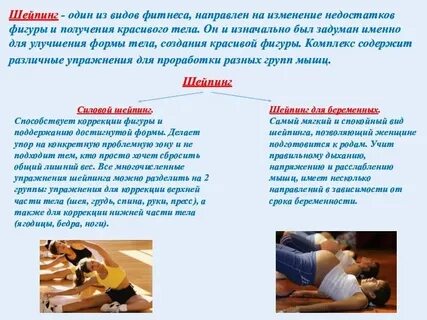 Во фрагменте представлена классификация шейпинга