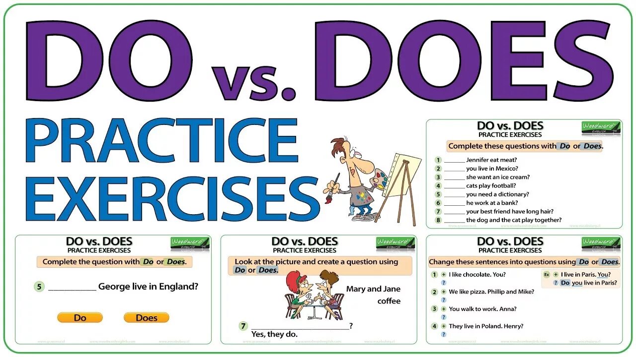 Do or does. Английский язык questions exercises do vs does. Do does exercises. Do does did exercises. Did test ru