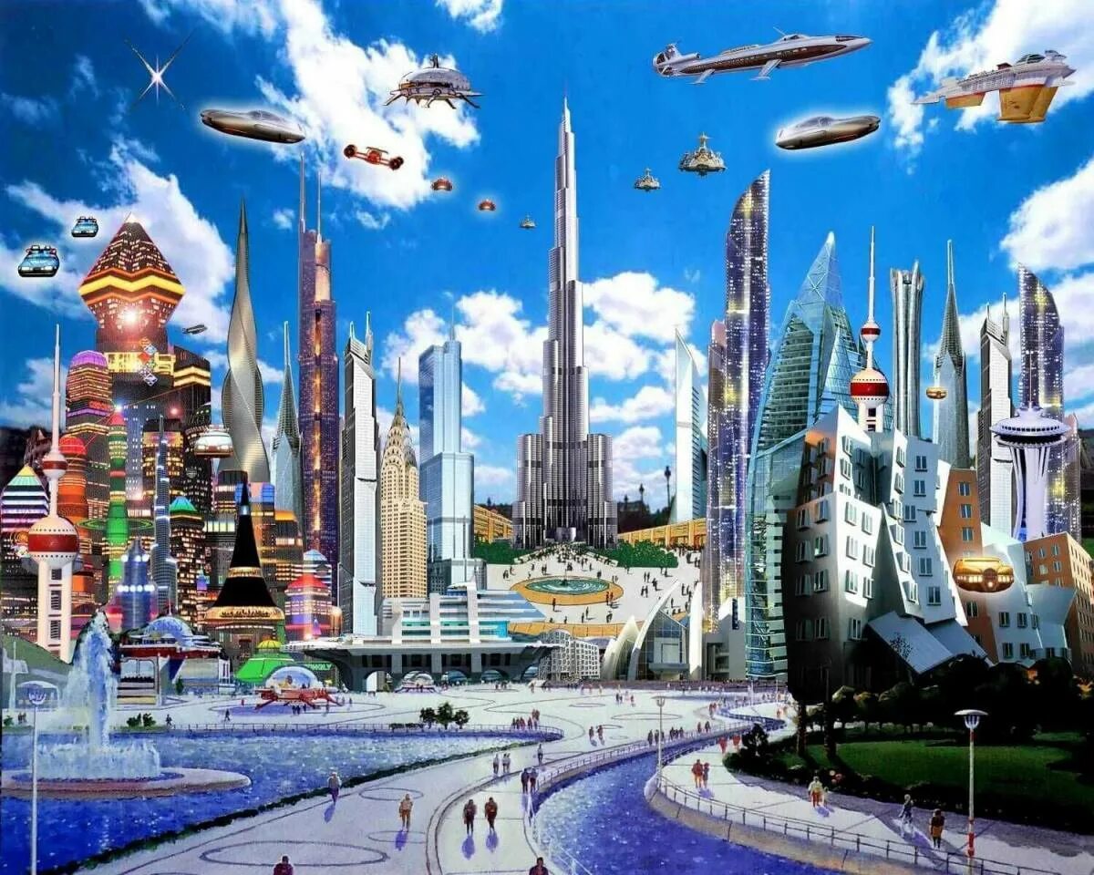 Страна 1000 городов. Экуменополис 2100 года. Дубай 2050 город будущего. Фантастический город. Город в будущем.