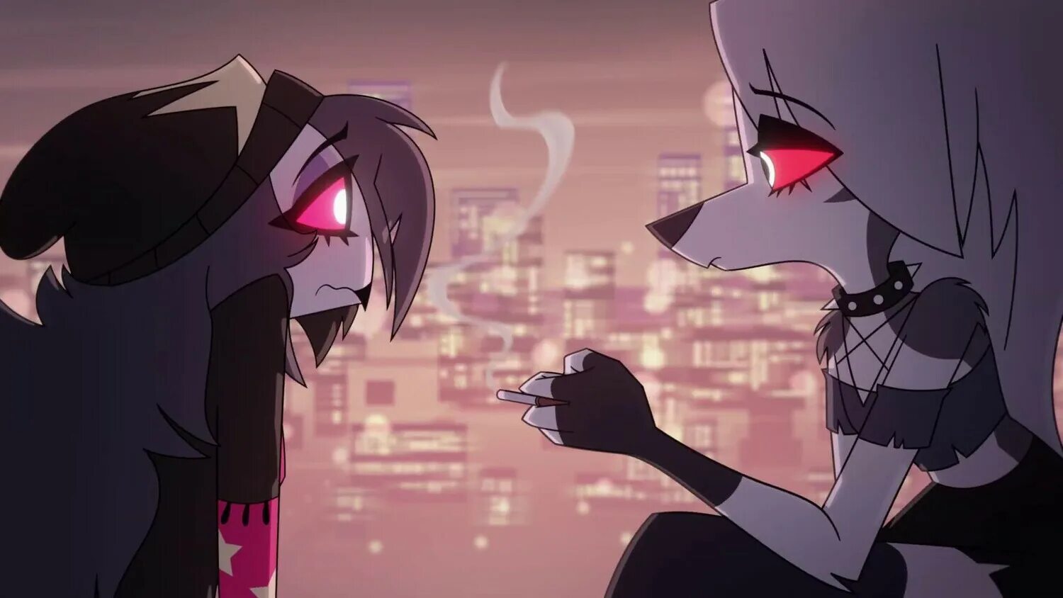 Hell boss luna. Адский босс Луна и Октавия. Loona x Octavia. Helluva Boss s2 ep2. Адский босс Луна и Октавия любовь