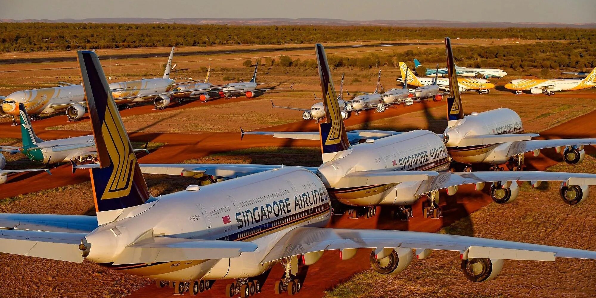 Как называется хранение самолетов. Самолет singapore airlines. гражданская авиация. самые красивые фото самолетов. самолеты на хранении.