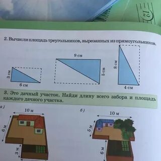 Найди площади садовых