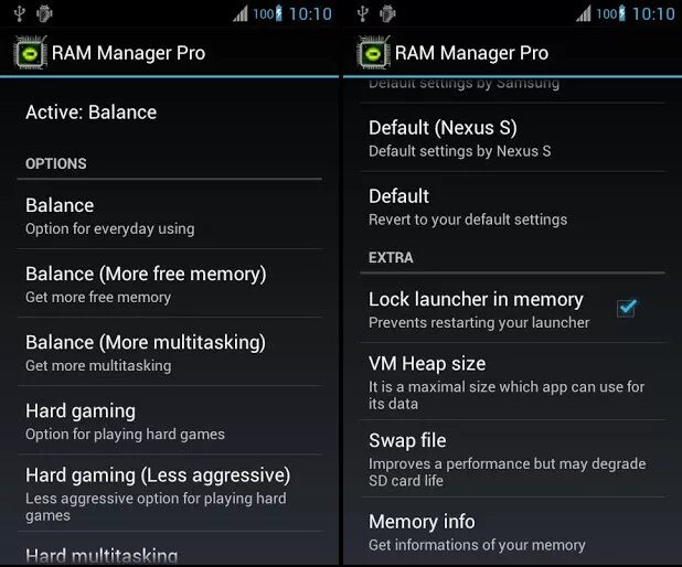 Ram pro android. Ram manager. ram manager pro.