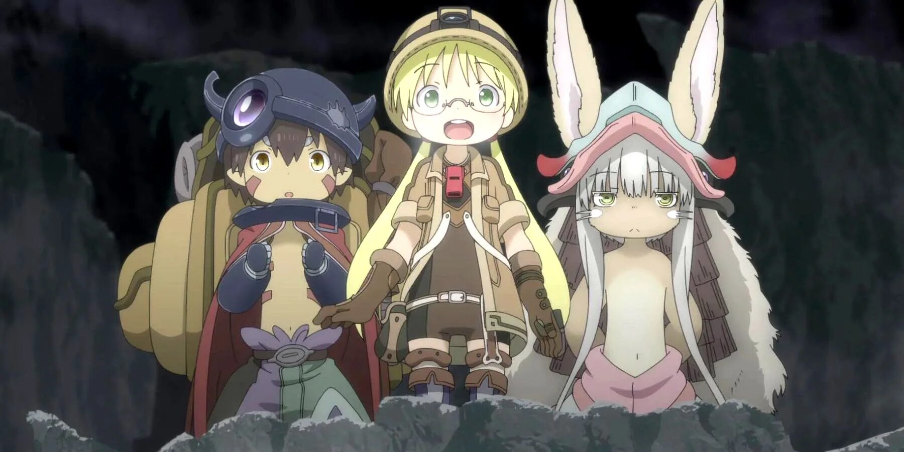 Сделанный в бездне дата выхода. Made in abyss (созданный в бездне) 2017. made in abyss фильм 2012. мэйден аббис. made in abyss: fukaki tamashii no reimei.