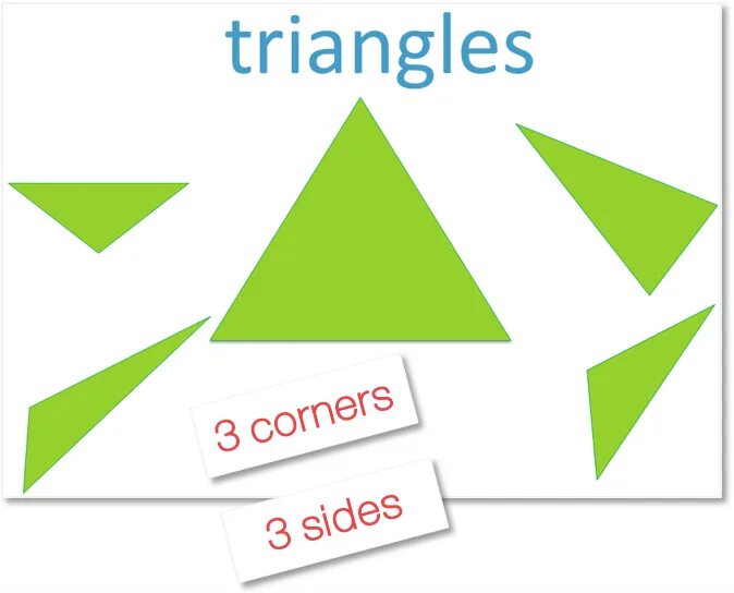 Triangle has three. Two Sided Shape. A Shape with 4 Sides and 3 Corners. Three Sided. Three sides