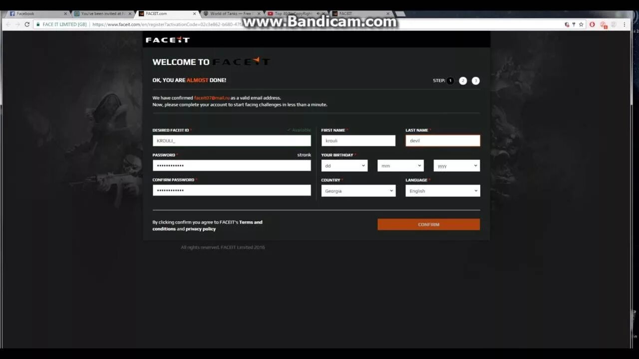 Как открыть демку в кс2 фейсит. Faceit регистрация. регистрация на фейсите. регистрация фейсит кс го. название в регистрации фейсита.