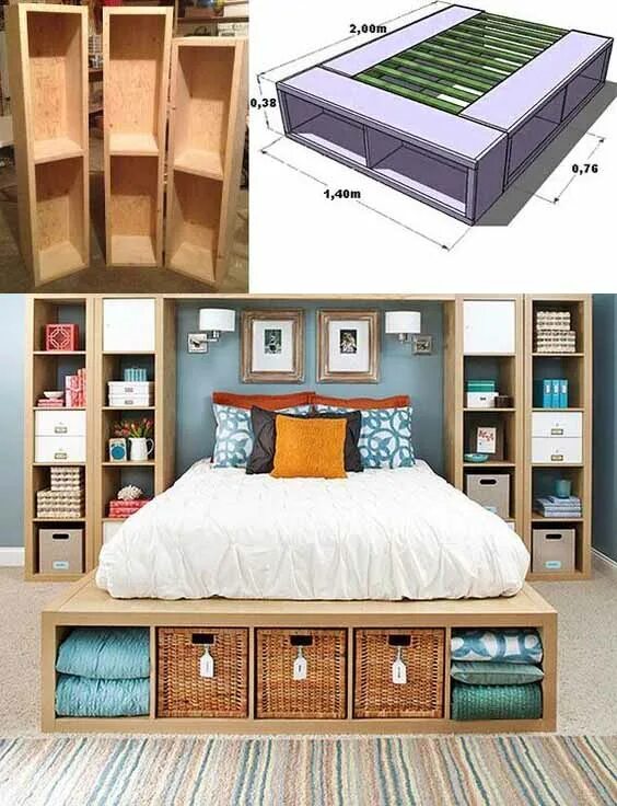 Самодельная мебель. Как создать мебель. Кровать из стеллажей. Кухонный гарнитур из фанеры. Спальня рустикальный стиль деревянная мебель.