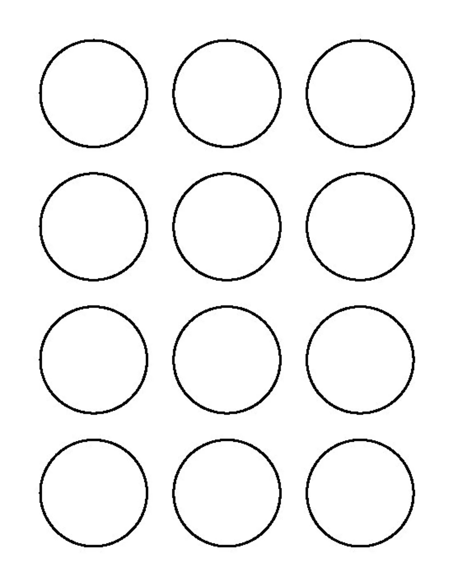 Шаблоны кругов для вырезания из бумаги распечатать 1.5 In Circle Template