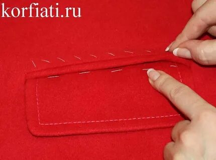 Накладной карман с листочкой