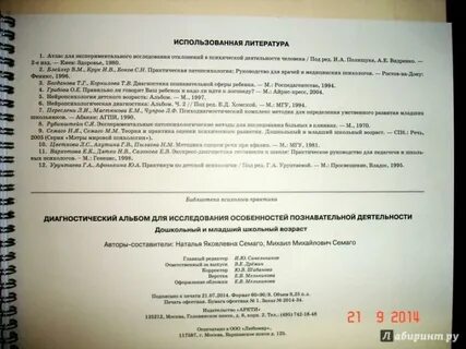 Оценка развития познавательной деятельности ребенка семаго