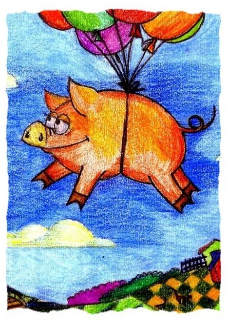 Поросенок с парашютом. Летающий поросёнок. День летающих свинок. День летающих свинок картинки с надписями. День летающих свинок.