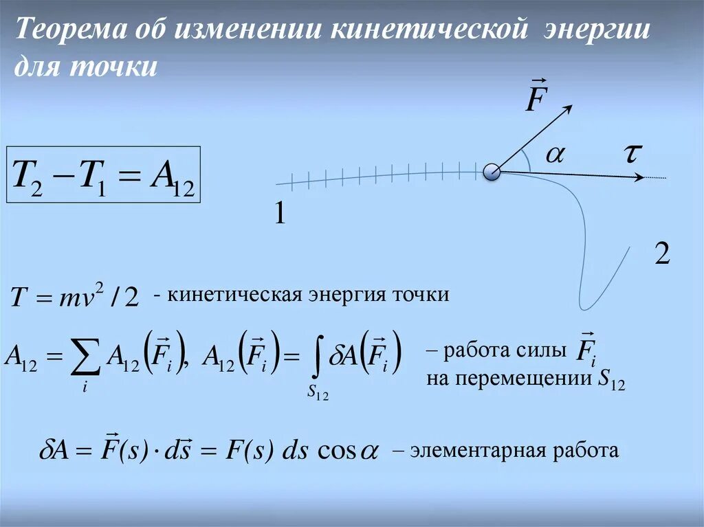 Теоремы об изменении кинетической системы. Задачи на изменение кинетической энергии. Теорема об изменении кинетической энергии механической системы. Теорема об изменении кинетической энергии точки. Теорема об изменении кинетической энергии термех.