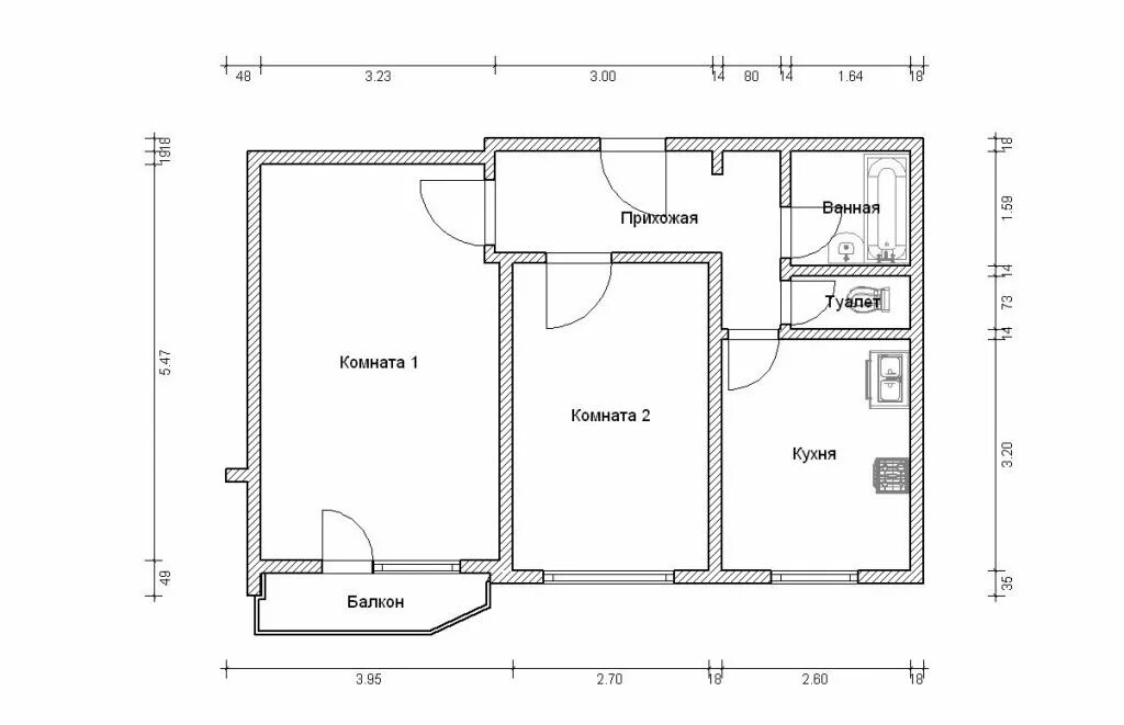 Размеры комнат в панельном доме. Планировка 2х комнатной квартиры 44м2 с размерами. Чертеж двухкомнатной квартиры. План квартиры чертеж. Чертеж двухкомнатной квартиры в панельном доме.