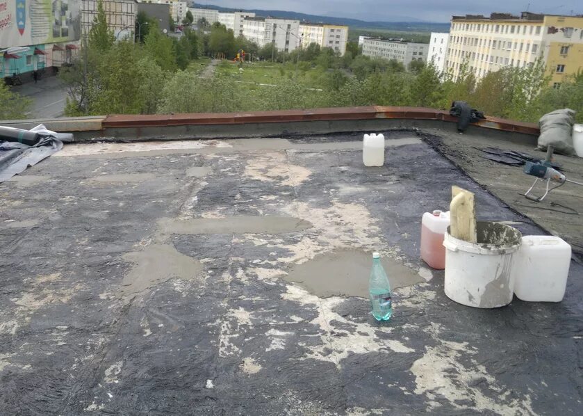 выравнивающая стяжка кровли