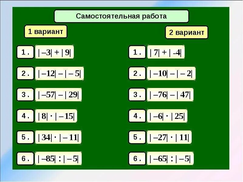 Самостоятельная по математике 6 класс модуль. Модуль числа. Модуль числа задания. Примеры с модулем 6 класс примеры. Самостоятельная модуль.