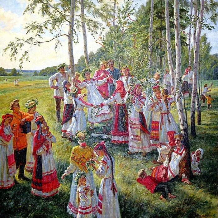 Какой день картина. Семик Троица праздник. Семик-Семик. Обрядовый праздник Троица Семик. Семик на Руси.