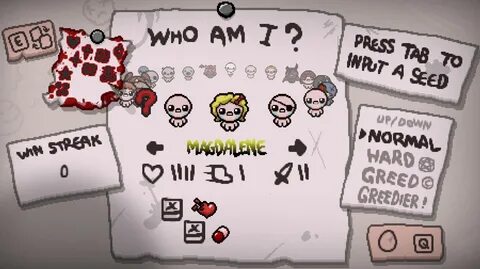 Isaac menu