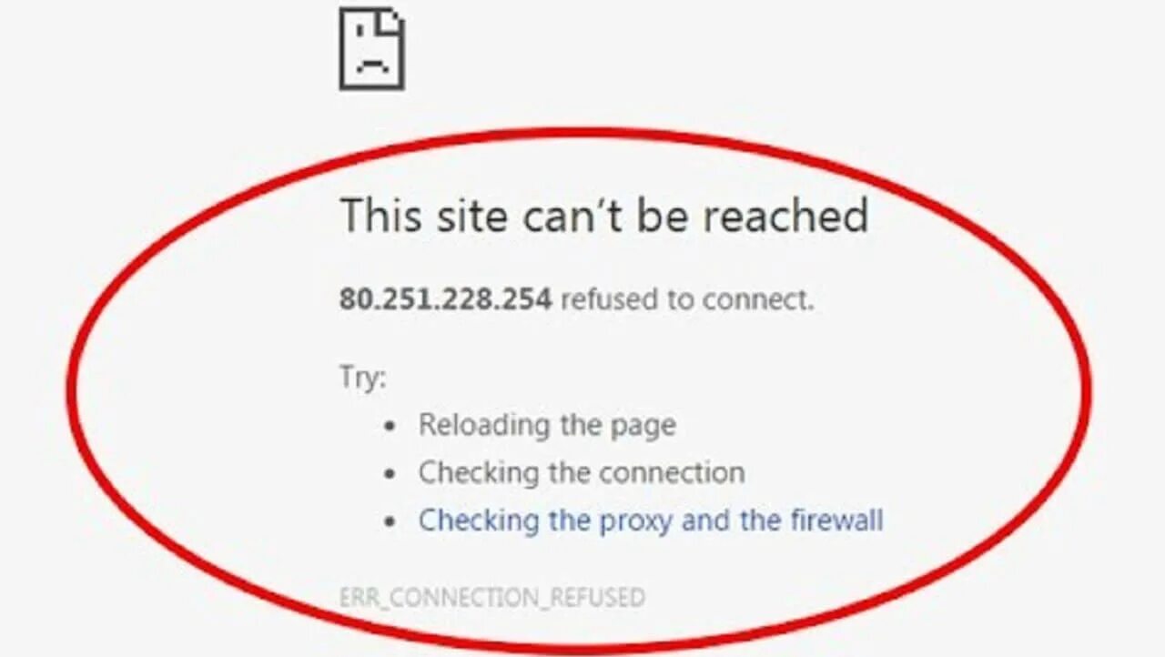 Cannot be reached. Err_connection_refused. this site can&#039;t be reached.