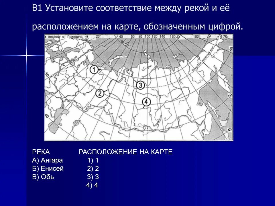 Обозначение цифр на карте