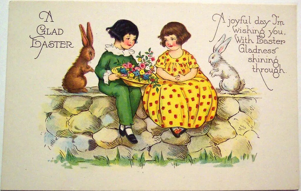 Пасхальный кролик Винтажные открытки. Пасха картинки открытки старинные. Joyful Day. Рисунок Маккензи-Чайлдс Пасха для декупажа.