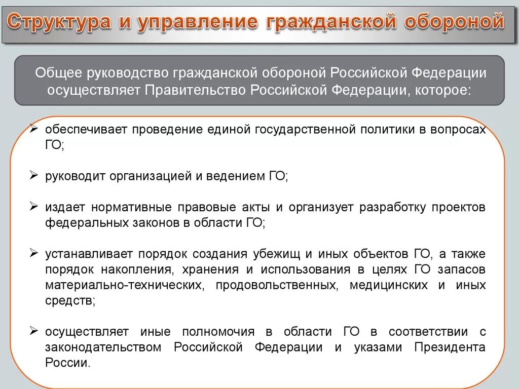 Инструкции рф 2010. Общее руководство гражданской обороной. Общее руководство го РФ осуществляет. Руководство го в Российской Федерации осуществляет. Руководство гражданской обороной осуществляет.