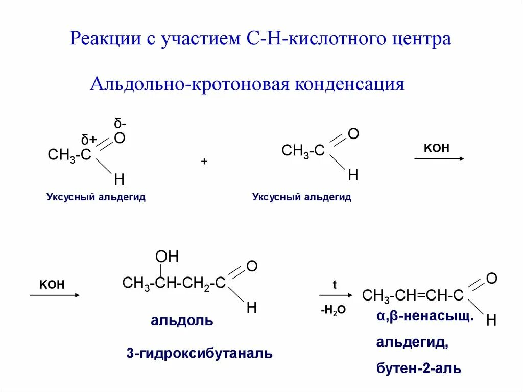 Альдольная конденсация альдегидов. Кротоновая конденсация масляного альдегида. Реакции альдольного присоединения конденсации. Кротоновая конденсация реакция.