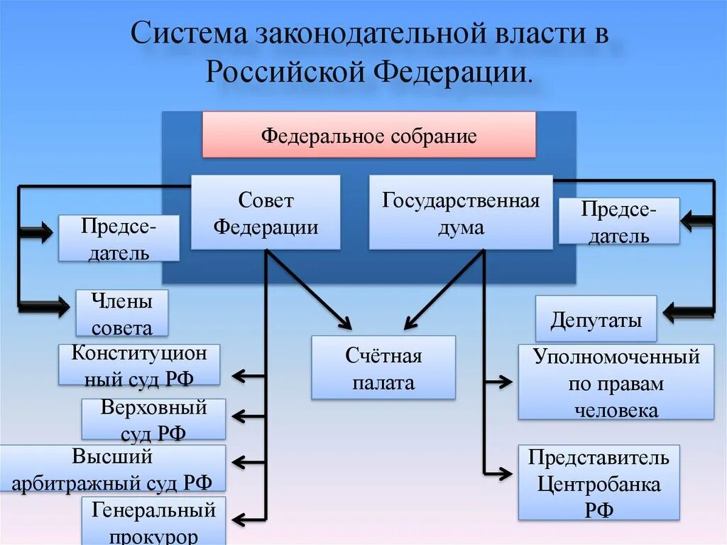 Какие организации относятся к высшим. Система законодательной власти в РФ. Структура органов законодательной власти. Система органов законодательной власти схема. Структура законодательной власти Российской Федерации.