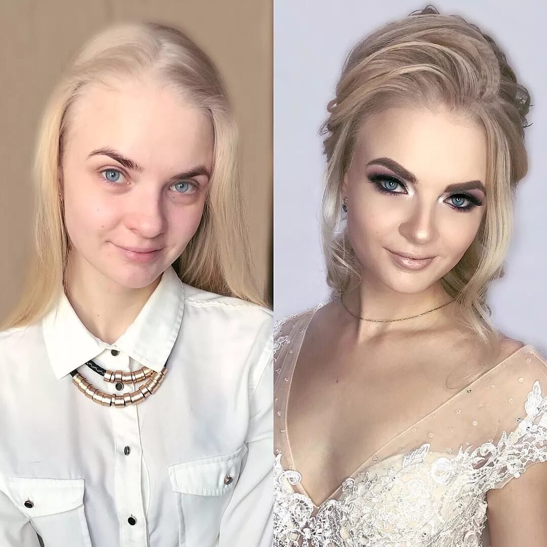 Как изменить внешность. Девушки до и после макияжа. Свадебный макияж до и после. Красивый макияж до и после. Легкий свадебный макияж до и после.