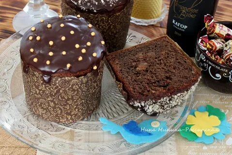 Кулич с шоколадными каплями
