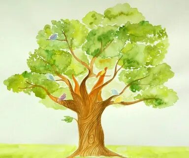 Как сделать цветное дерево