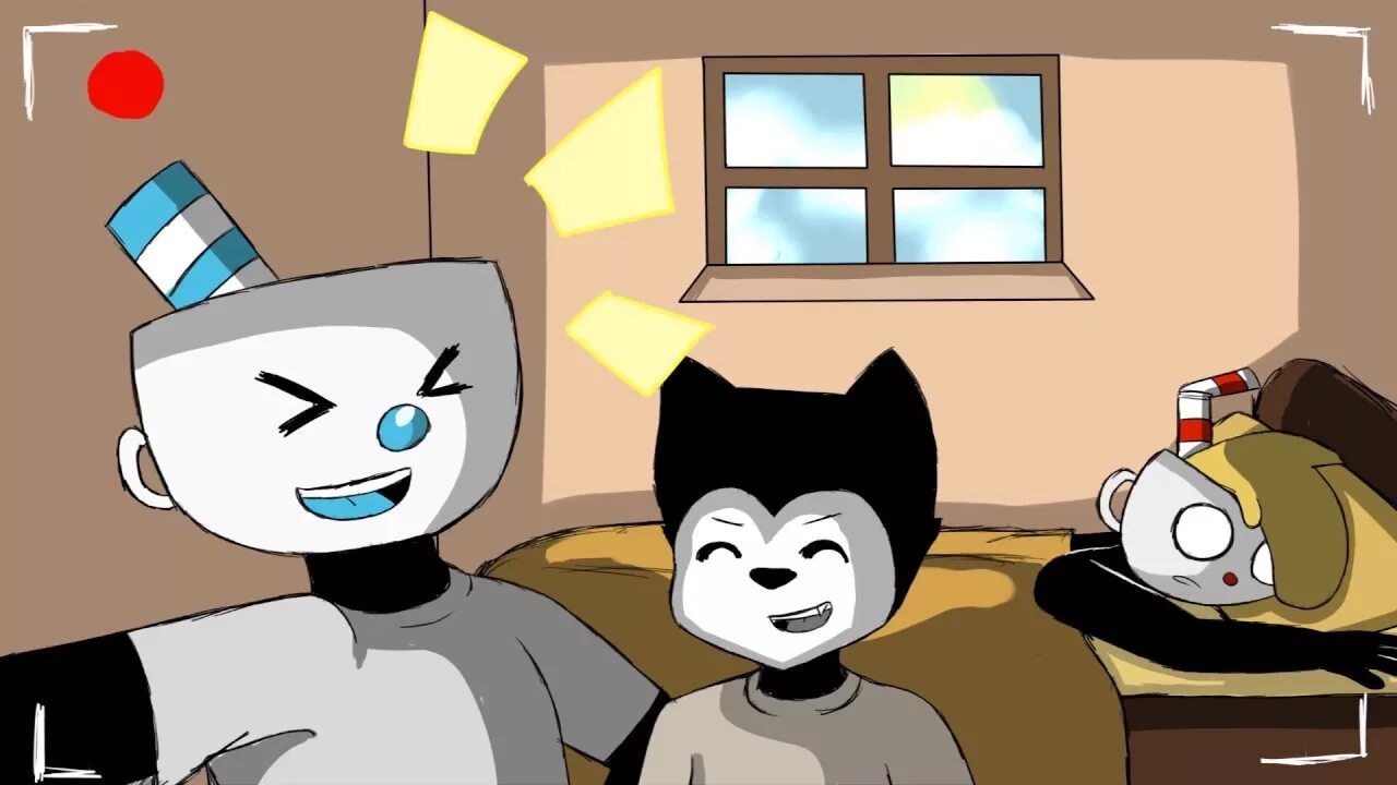 Boris wakes up when. Mugman x boris. капхед babtqftim. бенди кринж. бенди и чашка.
