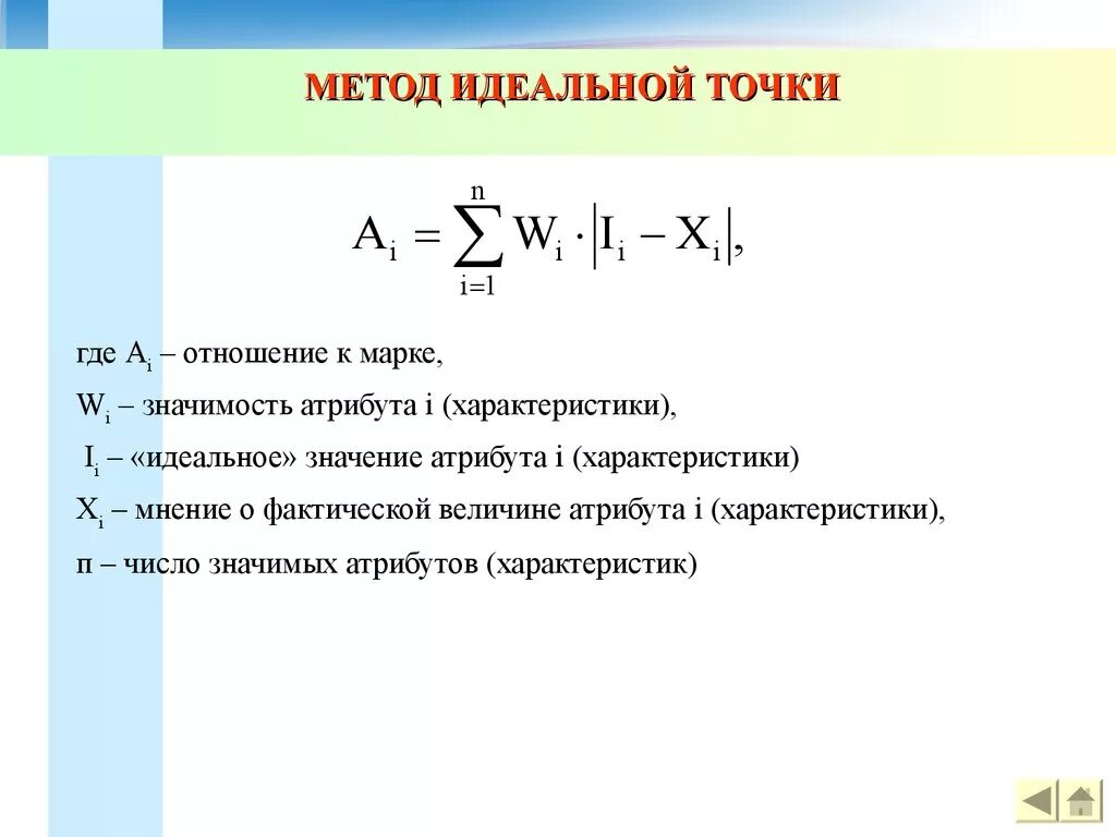 Метод идеальной точки