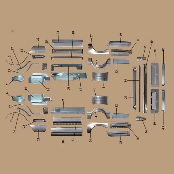 Ремонтный комплект кузова Газель ГАЗ-3302. Ремонтные детали кабины Газель 3302. Ремонтные детали кузова Газель 3302. Боковина кабины Газель 3302.