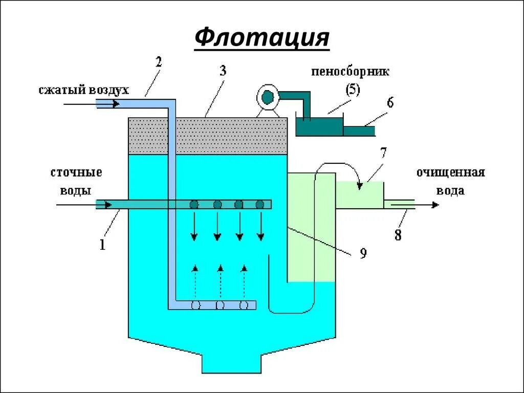 Флотация метод очистки сточных вод. Схема флотационной установки по очистке сточных вод. Флотатор для очистки сточных вод. Физико-химическая очистка сточных вод флотация.