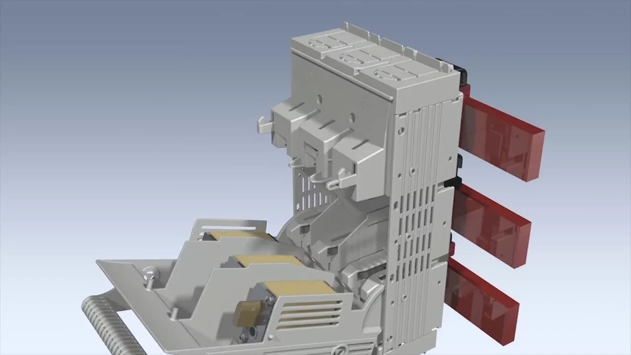 Fuse switch. Busbar mounted switch-disconnector-fuse 3p. switch disconnector. kvl 650 3d модель.
