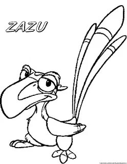 zazu lion king coloring pages