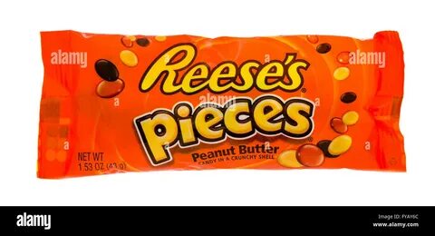 Winneconne, WI -29 Oct 2015: Bag of Reese;s pieces candy in a bag. 