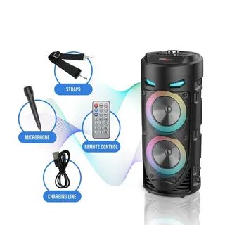 Колонка музыкальная беспроводная bluetooth с караоке