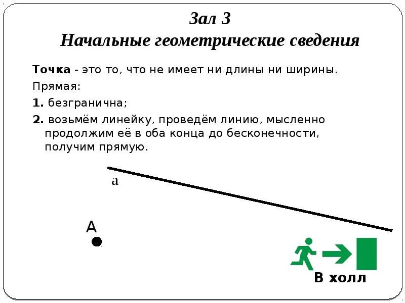 Начальные геометрические сведения точка