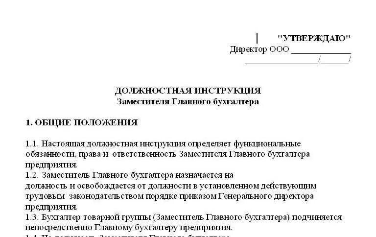 Заместитель главного врача обязанности. Должностные обязанности зам гл бухгалтера. Образец должностной инструкции заместителя главного бухгалтера 2022. Должностная инструкция примеры бухгалтер функции. Должностная инструкция главного бухгалтера ООО образец 2022.