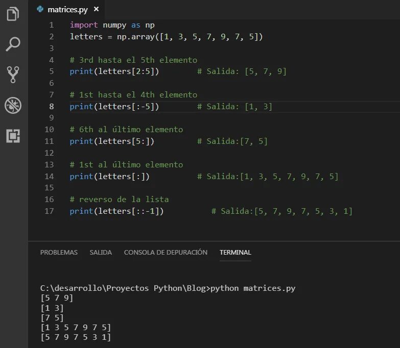 Матрицы в python