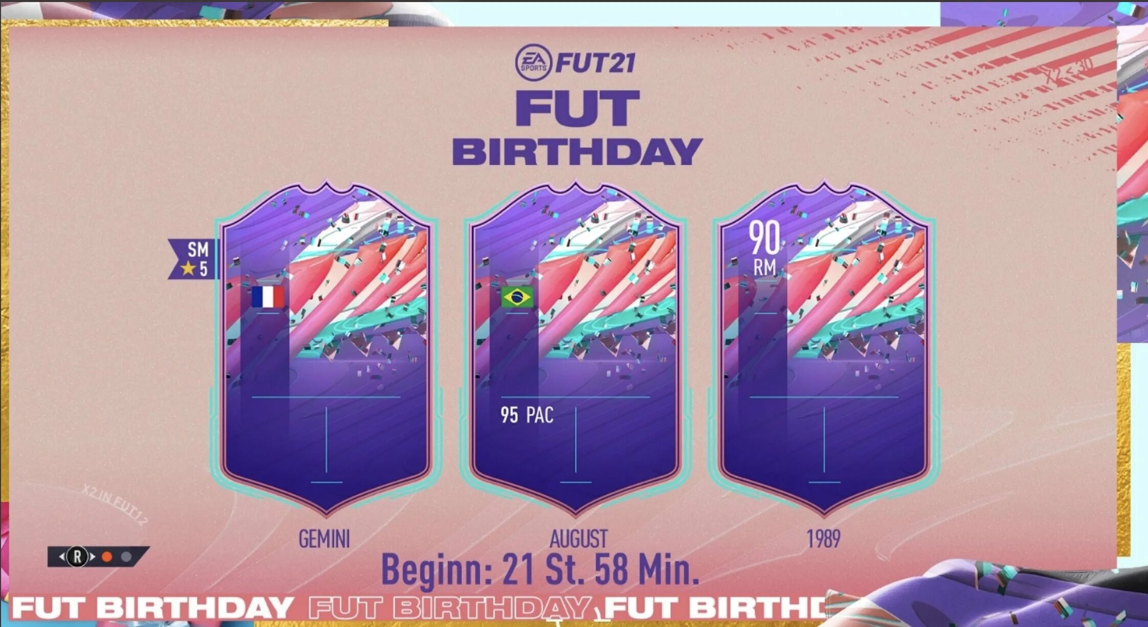 Fut birthday. FUT Birthday FIFA 21. FIFA С днём рождения. ФИФА 22 FUT Birthday. Команда дня рождения FUT 1.