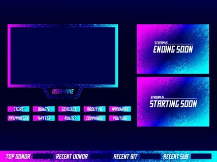 Twitch Streaming Setup, Game Streaming, Free Overlays, Gaming Banner, Twitc...