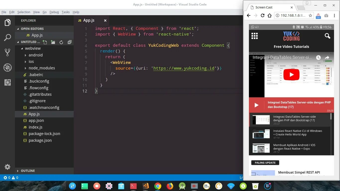 Webview javascript