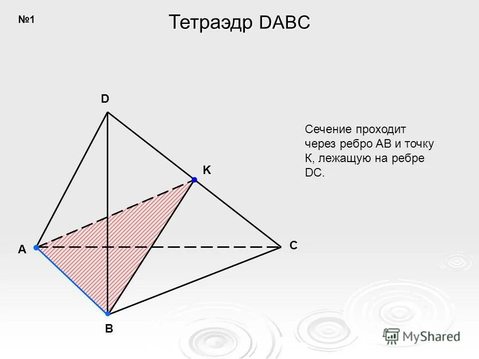Изображение сечений проходящих через ребра. Изображение сечений проходящих через ребра