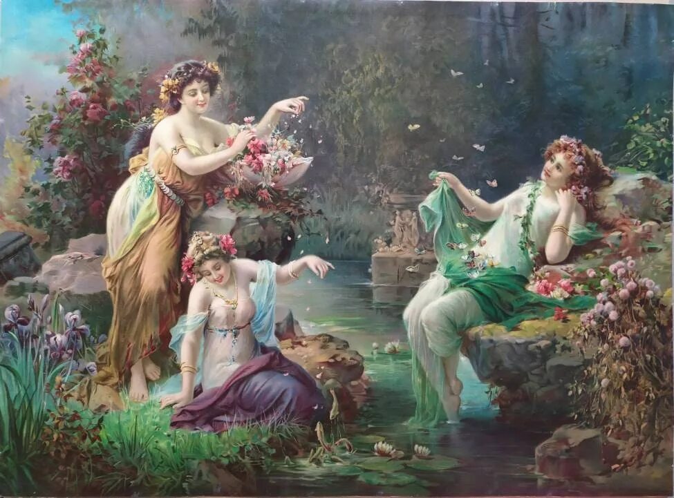Художник ханс зацка (hans zatzka), австрия. Коро орфей ведущий эвридику из царства теней. Нимфы атрибуты. Ханс зацка купальщицы. Ханс зацка нимфы.