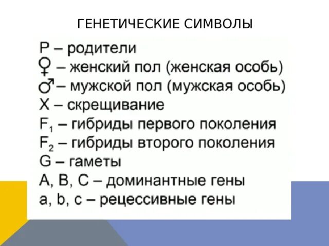 Условные обозначения генетики. Генетические символы. Гинетическое символы. Генетика символы. Обозначения генетики.