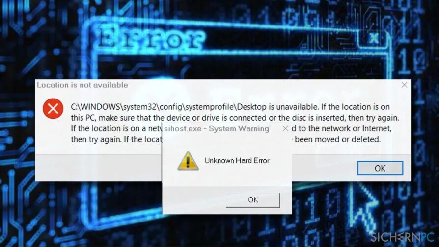 Unknown hard error. Windows exe ошибка. системная ошибка unknown hard error. unknown hard error windows 10. sihost unknown hard error.