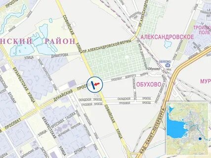 Дунайский проспект на картах