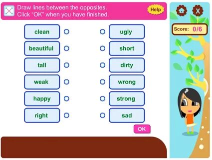 Opposite adjectives